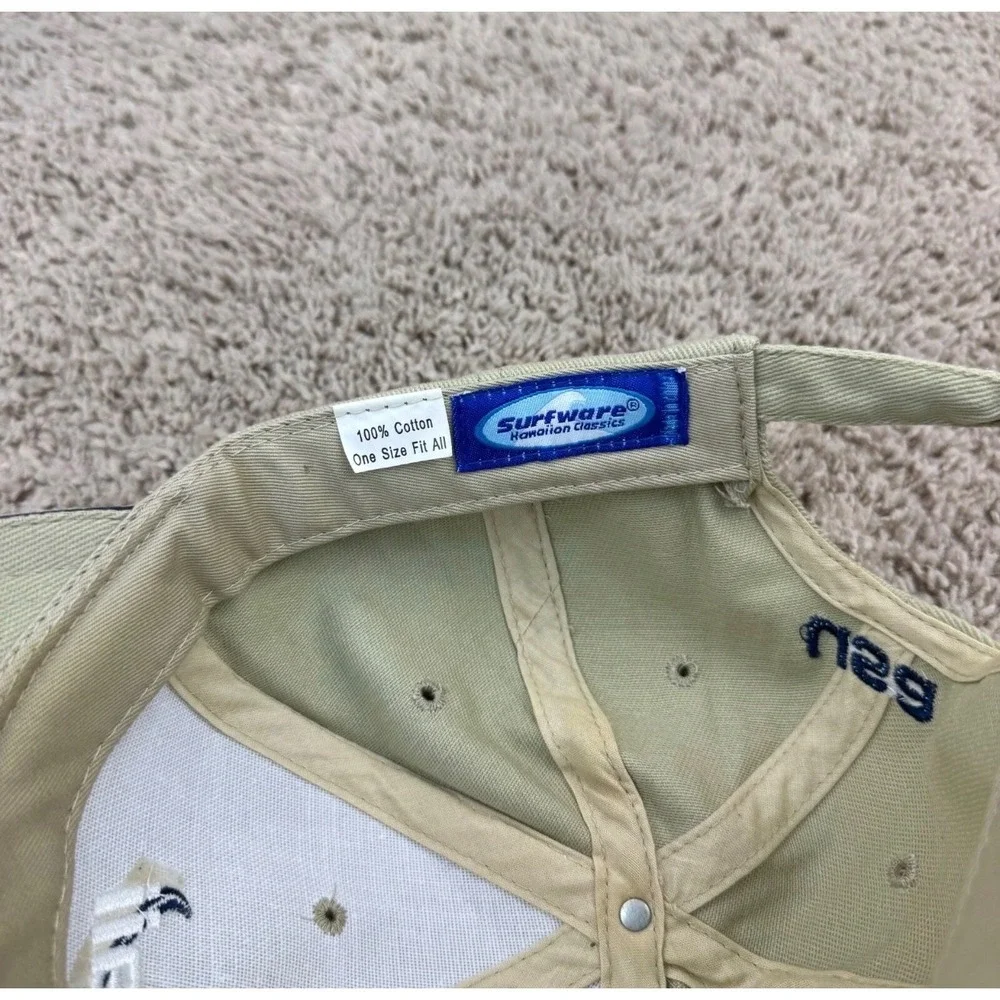 Hawaiian Classics Hat Surfware USA Strap‎ Khaki Cotton Adjustable Baseball Cap
